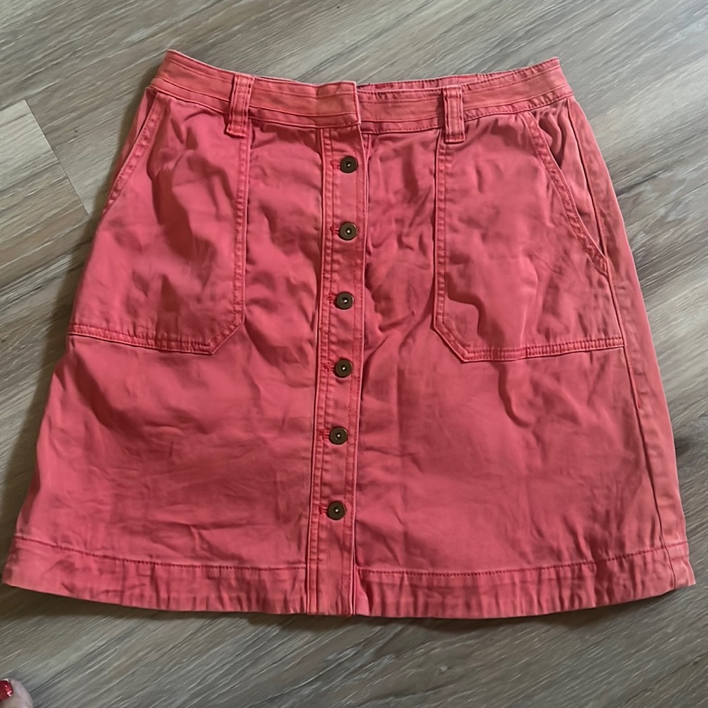 Anthropologie Pilcro and the Letterpress red button skirt NO 02